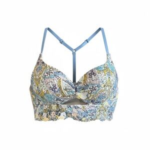 Victoria's Secret Paisley Lace Bralette - Blue and Yellow